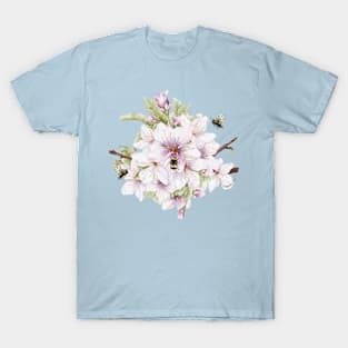 Sweet As Can Be Apple Tree Blossoms Watercolor Illustration without Lettering T-Shirt